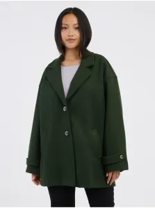 Dark Green Ladies Coat Noisy May Alicia - Ladies #7390927