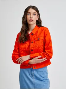 Orange Denim Jacket Noisy May Debra - Women #634071