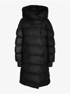 Čierny dámsky prešívaný zimný kabát Noisy May Sky #7694490