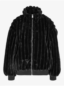 Black Women's Winter Jacket made of artificial fur Noisy May Zena - Ladies #7694435