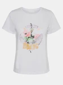 White T-shirt with print Noisy May Nate - Women #1043836