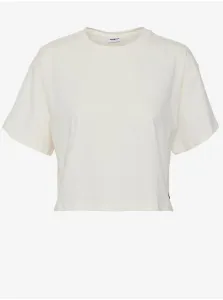 Cream crop T-shirt Noisy May Alena - Women #5542970