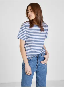 White and blue ladies striped T-Shirt Noisy May Alice - Women
