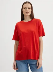 Červené voľné basic tričko Noisy May Mathilde #666952