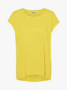 Yellow Striple Extended Basic T-Shirt Noisy May Mathilde - Women