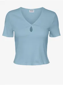 Blue Womens Basic T-Shirt Noisy May Maya - Women #6712368