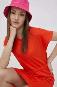 Šaty Noisy May oranžová farba, mini, rovný strih