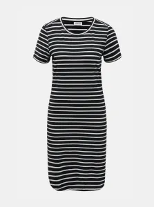 White-black striped basic dress Noisy May Simma - Women #734364
