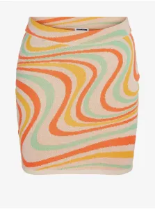 Orange Ladies Patterned Skirt Noisy May Alana - Ladies #6765451