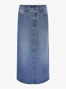 Modrá dámska džínsová maxi sukňa Noisy May Elisa #7390956