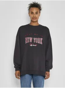 Dark Grey Sweatshirt Noisy May College - Women #733606