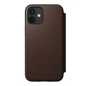 Púzdro Nomad Folio Leather kožené flipové puzdro iPhone 12 mini - hnedé NM21eR0H00 #8622870