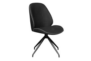 Norddan 25832 Dizajnová otočná stolička Laqueta čierna