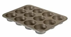 Nordic Ware Muffiny plát s 12 formičkami, 33 x 25 cm, zlatá/strieborná 45550