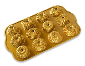 Nordic Ware Minibábovky plát s 12 formičkami zlatá, 280 ml 85677
