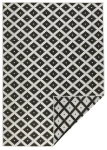 Kusový koberec Twin-Wendeteppiche 103124 schwarz creme Rozmery koberca: 80x350