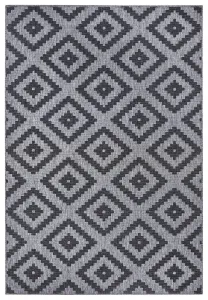 NORTHRUGS - Hanse Home koberce Kusový koberec Twin-Wendeteppiche 105461 Night Silver – na von aj na doma - 160x230 cm