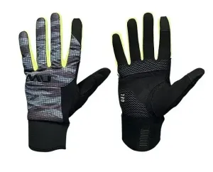 Men's cycling gloves NorthWave Fast Gel Glove Anthra/Yellow Flu #9568236