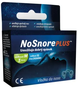 NoSnorePLUS silikónová vložka do nosa: veľkosť M 3 ks + veľkosť XL 1 ks ZADARMO, 1x1 set