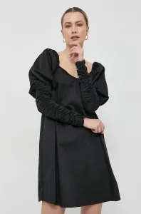Šaty Notes du Nord Fawn čierna farba, mini, rovný strih #4241515