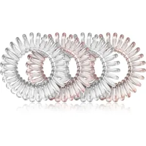 Notino Hair Collection Hair rings gumičky do vlasov clear and nude 4 ks