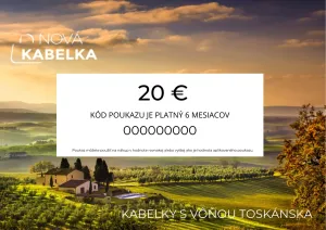 NovaKabelka.sk Darčekový poukaz v hodnote 20 €