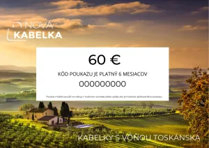 NovaKabelka.sk Darčekový poukaz v hodnote 60 €