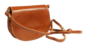Moderná kožená kabelka Mina Camel
