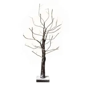 LED vianočný stromček, 60cm, 3× AA, vnútorný, teplá b., čas