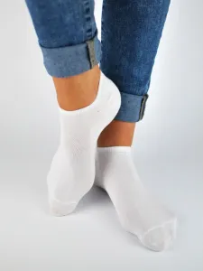 Noviti ST 005 U 01 bílé Dámské kotníkové ponožky #5607759