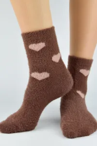 Noviti SB 055 W 03 srdce hnědé Dámské ponožky