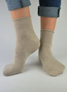 Dámske ponožky Noviti SB022 s trblietavými nitkami Béžová 39-42