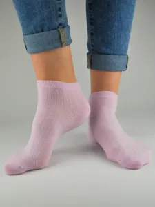 Unisex ponožky Noviti ST021  s ažurovým vzorom Fialová 39-42