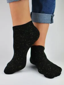 Dámske ponožky Noviti ST022 s trblietavými nitkami Čierna 35-38