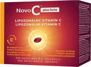 Novo C plus forte LIPOZOMÁLNY VITAMÍN C cps mol, s extraktom zo šípok a citrusovými bioflavonoidmi, 1x60 ks