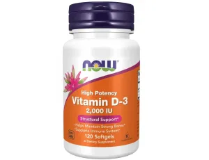 Vitamín D3 2000 IU - NOW Foods, 240cps