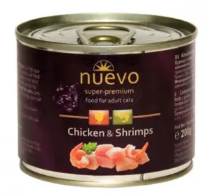 NUEVO cat Adult Chicken & Shrimps konzerva pre mačky 6x200g