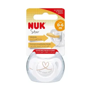 NUK - Dojčenský latexový cumlík Star 0-6 m ružový