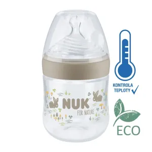 NUK Fľaša dojčenská For Nature s kontrolou teploty, zelená 150 ml