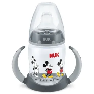 NUK - Dojčenská fľaša na učenie Disney Mickey s kontrolou teploty 150 ml červená