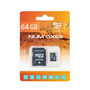NUM´AXES 64GB Micro SDHC pamäťová karta Class 10 s adaptérom
