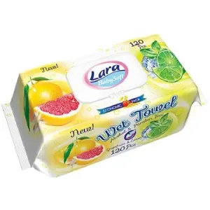 Lara vlhčené obrúsky 120 ks, klips Grapefruit & Lemon