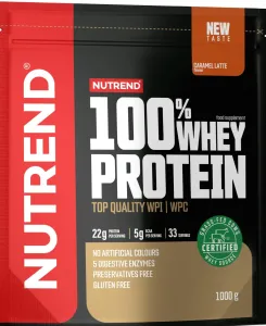 Nutrend 100% Whey Protein 1000 g, karamelové latté