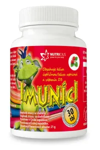 Nutricius Imuníci hliva ustricová + vitamín D tablety pre normálnu funkciu imunitného systému, stavu kostí a činnosť svalov pre deti 30 tbl