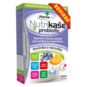 Nutrikaša probiotic – čučoriedka + marhuľa PHARMALINE 3×60 g