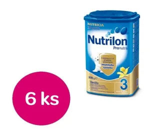 Nutrilon 3 Pronutra Vanilka 800g Akcia 5+1ks zdarma 6 x 800 g
