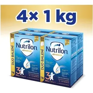 Nutrilon 3 Advanced dojčenské mlieko 4× 1 kg, 12+ #34848