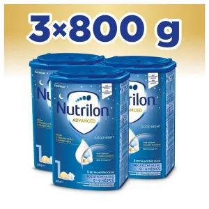 3x NUTRILON 1 Advanced Good Night počiatočné dojčenské mlieko od narodenia 800 g #7352129