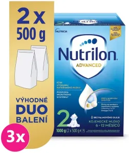 3x NUTRILON 2 Advanced následné dojčenské mlieko 1 kg, 6+ #7352126