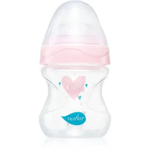 Nuvita Cool Bottle 0m+ dojčenská fľaša Transparent pink 150 ml